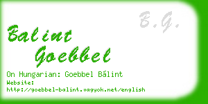 balint goebbel business card